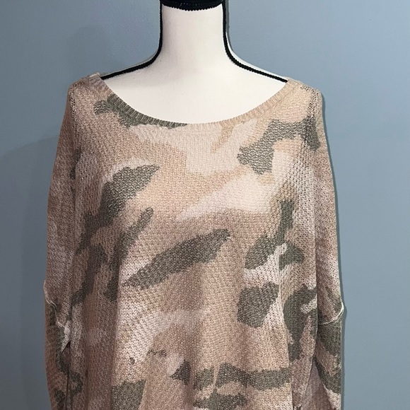 POL- camo knit long sleeve top - Picture 3 of 6